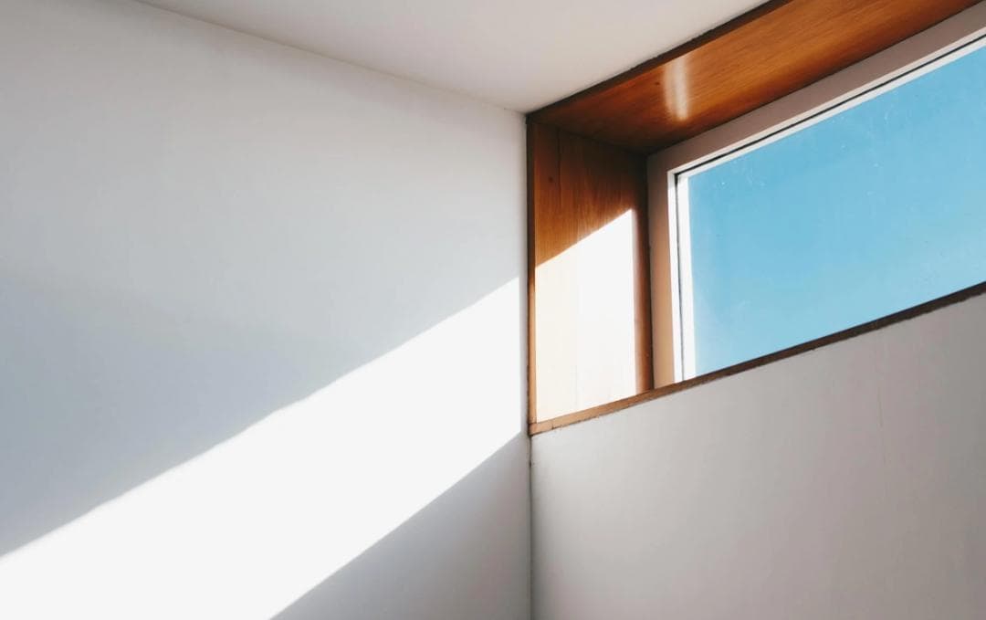Sunlight in a small room with a small window